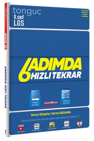 LGS 6 Adımda Hızlı Tekrar Soru Bankası - Tonguç Yayınları ürün görseli 1