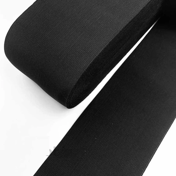 Lastik Siyah 7 cm geniş bel 3mt  Şort, Paça,kol Ve Don Lastiği 1 Paket 3 Mt ürün görseli 1