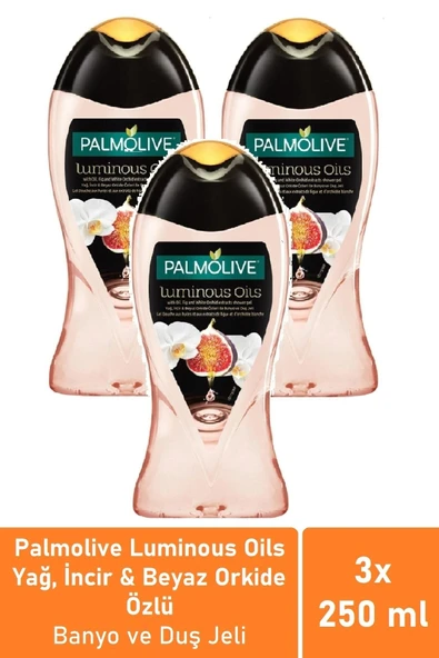 Palmolive Luminous Oils Incir & Orkide Özü Duş Jeli 250 Ml - 3'lü Seyahat Paketi ürün görseli 1