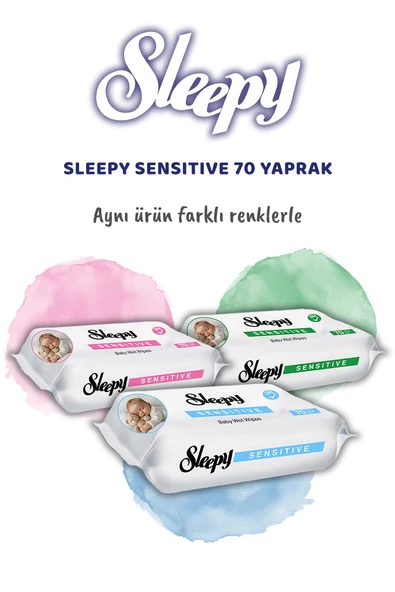 Sleepy Sensitive 70'li Islak Bebek Havlusu ürün görseli 1