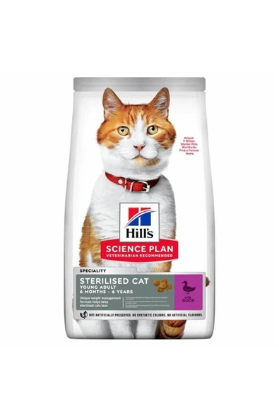 Hills Ördek Etli Kısırlaştırılmış Yetişkin Kedi Maması 10 kg ürün görseli 1
