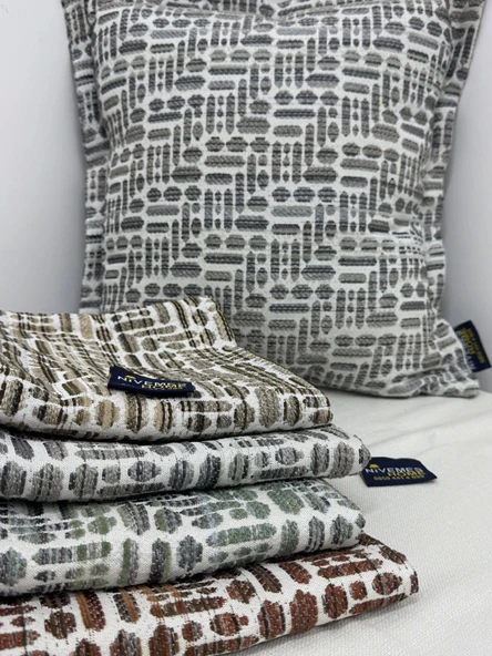 NİVEMESHOME KIRLENT KILIFI 45X45 LİSA 04 GRİ ürün görseli 1