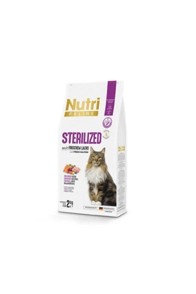Nutri Feline Somonlu Tahılsız Kısırlaştırılmış Kedi Maması 2 Kg ürün görseli 1