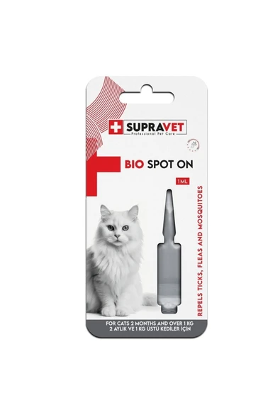Supravet Kedi Deri Ve Tüy Bakım Yağı; Bit Pire Kene Dış Parazit Uzaklaştırıcı 1 ML ürün görseli 1