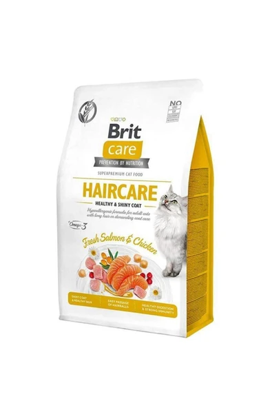 Brit Care Haircare Healthy & Shiny Tavuklu Ve Somonlu Kedi Maması 2 Kg ürün görseli 1