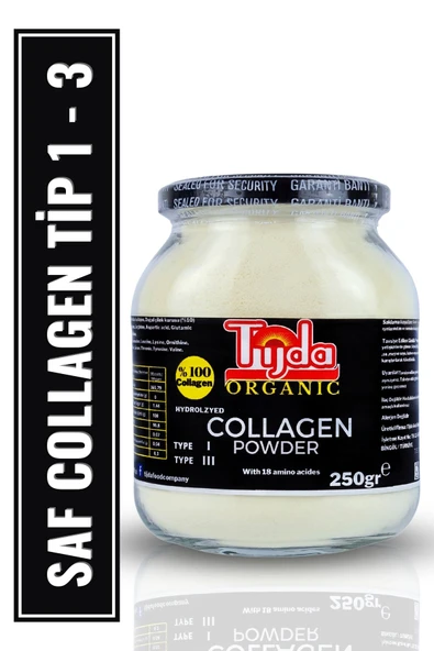TİJDA Organic Collagen Powder 250 gr. Saf Tıp:1,3 ürün görseli 1