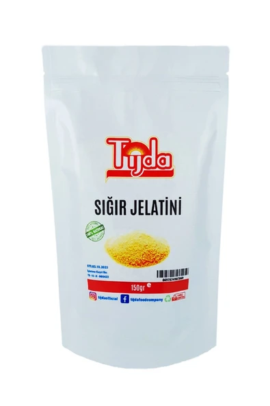 TİJDA Jelatin Toz Sığır 150 Gr.% 100 Saf( Domuz Içermez) Analizli,sertifikalı ürün görseli 1