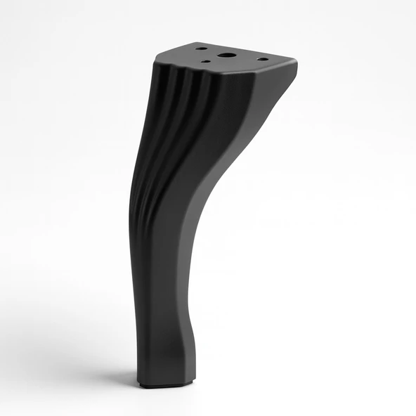 Kesit 14 cm Siyah Metal Mobilya Ayağı Ayakları Ünite Baza Koltuk Kanepe Sehpa Masa Tabure Siyah ürün görseli 1
