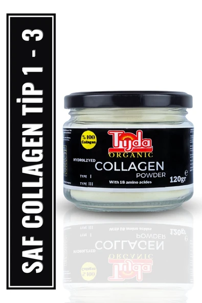 TİJDA Organic Collagen Powder 120 Gr.(% 100 Saf) ürün görseli 1