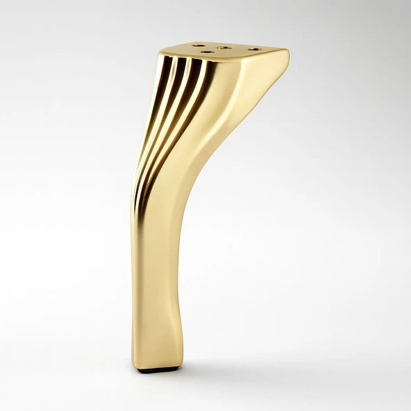 Kesit 14 cm Gold Altın Metal Mobilya Ayağı Ayakları Ünite Baza Koltuk Kanepe Sehpa Masa Tabure Siyah ürün görseli 1