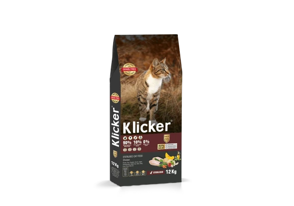 Klicker Kısırlaştırılmış Yetişkin Kedi Maması Tavuklu 12 kg ürün görseli 1