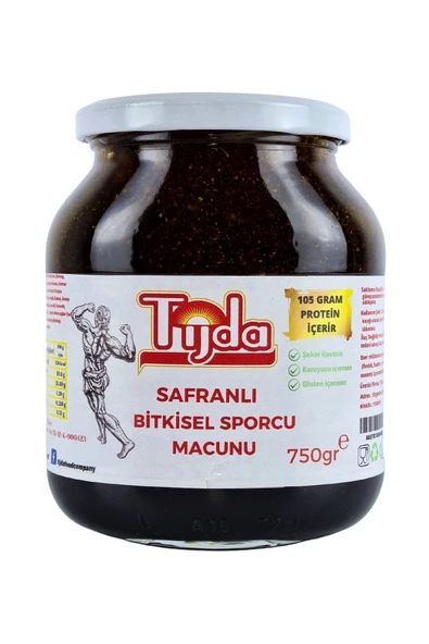 TİJDA Safranlı Bitkisel Sporcu Macunu 750 gr. ( Bingöl Üniversitesi Tarafından Analiz Edilmiştir) ürün görseli 1