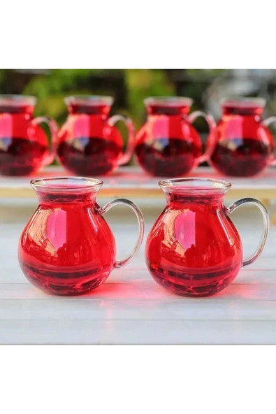 6'lı Keyfi Ala Borosilikat Cam Çay Bardağı 220ml (KEYFİ ALA ÇAY BARDAĞI) ürün görseli 1