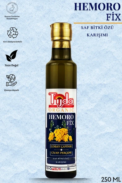 TİJDA Hemorofix Doğal Bitkl Özleri Çoban Çantası ve Civan Perçemi 250 ml ürün görseli 1