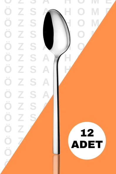 12 Parça Çubuk Yemek Kaşığı Düz Model ürün görseli 1