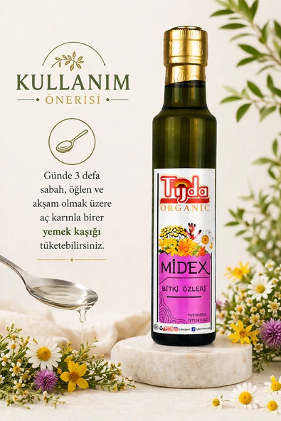 TİJDA Midex Bitki Özü Karışımı 250 Ml - Resim 2