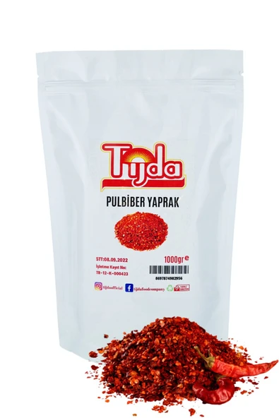 TİJDA Pul Biber Yaprak Doğal Köy Mahsülü (taş Değirmende Öğütülmüş) 1000 Gr ürün görseli 1