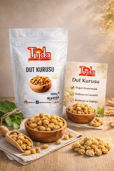 TİJDA Dut Kurusu Doğal 1 Kg. (bingöl/sivan Yöresi/organik,köy Ürünü) ürün görseli 1