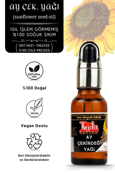 TİJDA Ay Çekirdeği Yağı ( %100 Soğuk Sıkım ) 20 Ml ürün görseli 1