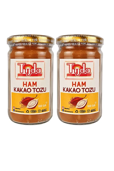 TİJDA Organik Ham Kakao Toz Glutensiz,vegan 2 Adet=200 Gr. ürün görseli 1