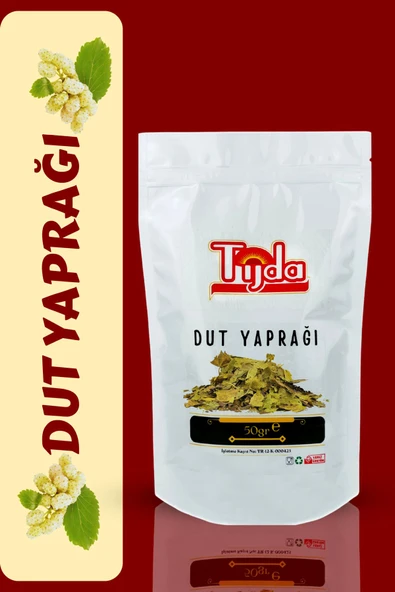 TİJDA Beyaz Dut Yaprağı Doğal 40 Gr.(bingöl/sivan Yöresi Coğrafi Işaret Belgeli Dut Ağaçlarıyaprağı) ürün görseli 1