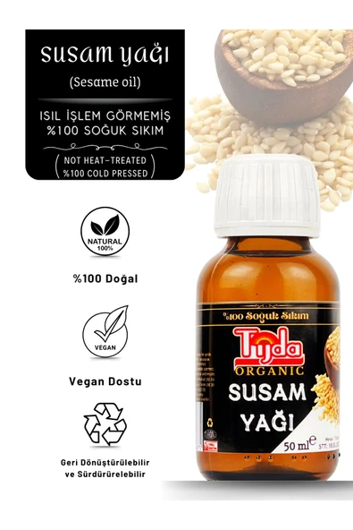 TİJDA Susam Yağı %100 Soğuk Sıkım 50 Ml ürün görseli 1