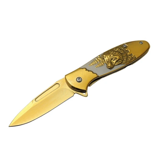 Ayı Çakı Gold Marka:Alaska Ürün Kodu: YSTL2958GD 19,5 CM ürün görseli 1
