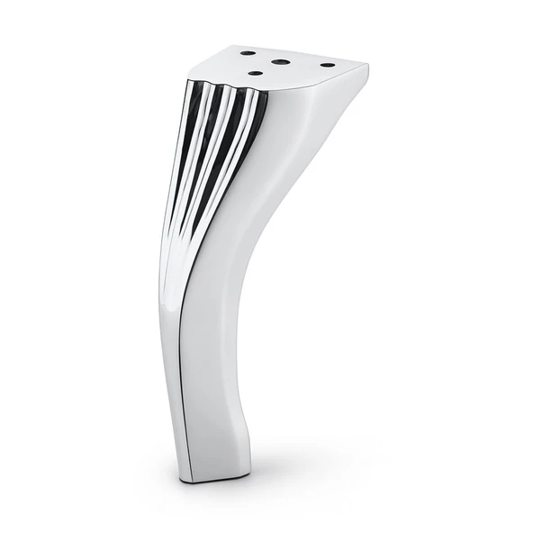 Kesit 14 cm Gümüş Krom Renk Metal Mobilya Ayağı Ayakları Ünite Baza Koltuk Kanepe Sehpa Ayakları ürün görseli 1