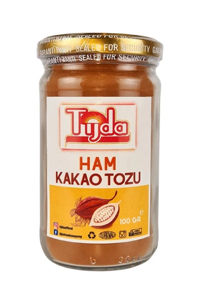 TİJDA Organik Ham Kakao Tozu Glutensiz,vegan 100 Gr. ürün görseli 1
