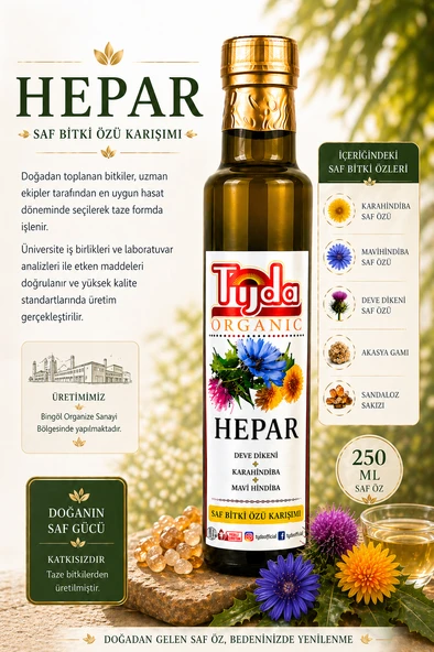 TİJDA Hepar Saf Bitki Özleri 250 ml ürün görseli 1