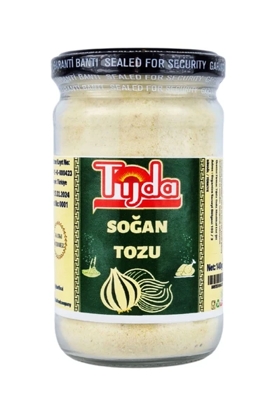 TİJDA Soğan Tozu 140 Gr (cam)(glutensiz) ürün görseli 1