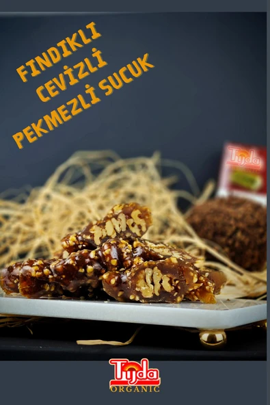 TİJDA Fındıklı Cevizli Pekmezli Sucuk Köme Orcik 700 gr ürün görseli 1