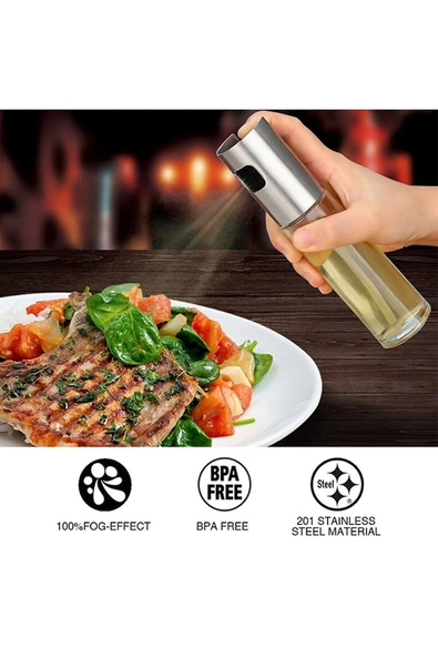 Sprey Yağdanlık Sıvı Yağ Zeytinyağı Pompası Yağlık Ve Sirkelik 100 ml ürün görseli 1
