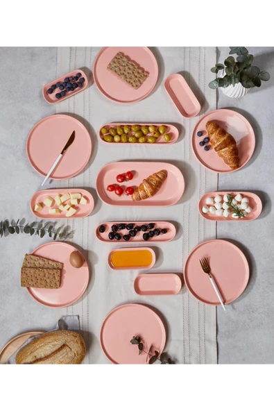 Kahvaltı Takımı 15 parça Pastel Pembe ürün görseli 1