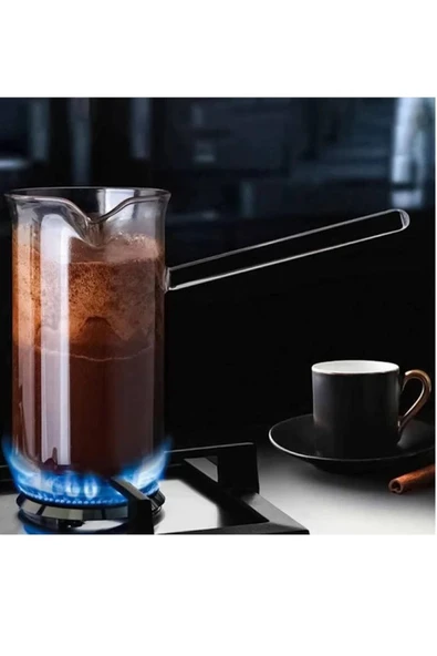 DENARO 6 ADET Borosilikat Cam Cezve 400 Ml 718372 ürün görseli 1