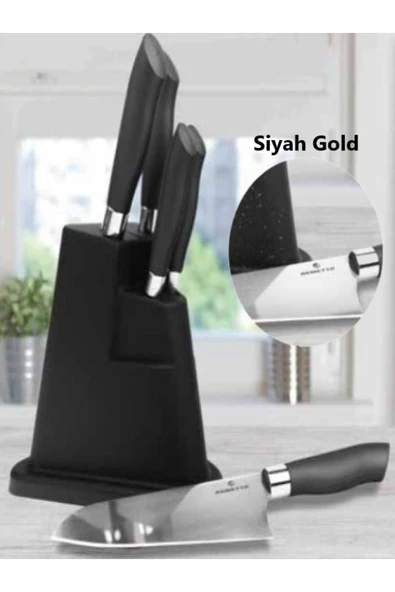 Cheff Delux Siyah Gold 6 Parça Bıçak Seti ürün görseli 1