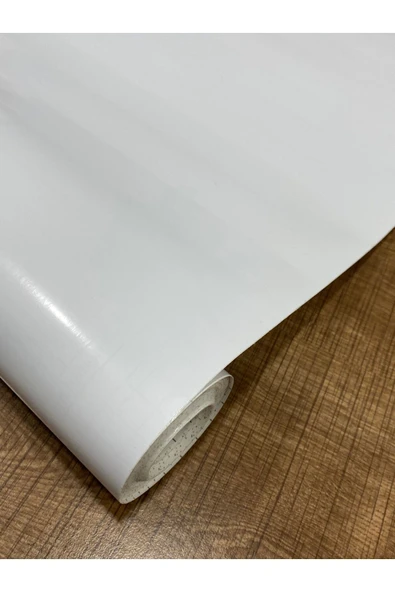 Dekoratif Yapışkanlı Folyo 45 Cm X 2 Mt Parlak Beyaz ürün görseli 1
