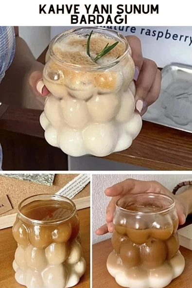 6 ADET Üzüm Bardak, Kahve Yanı Sunum Bardağı - Soğuk Ve Sıcak Kahve Bardağı ürün görseli 1