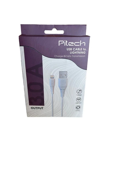 Pitech Iphone Usb Cable To Lightning Hızlı Şarj Lightning Şarj Kablosu ürün görseli 1