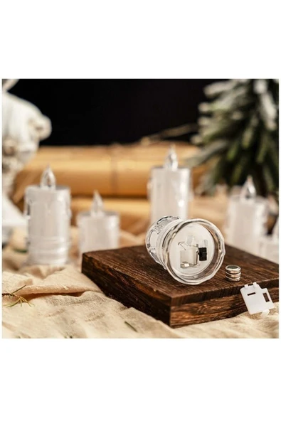 Led Mum Pilli Dekoratif Simli Mum Led Işık Aydınlatma Dekoratif Pilli 6.5 cm ürün görseli 1