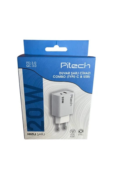 BHR TEM-Pitech 20 W HIZLI ŞARJ-DUVAR ŞARJ CİHAZI & COMBO (TYPE-C &USB ) ürün görseli 1