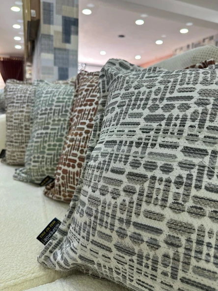NİVEMESHOME ELYAF DOLGULU KIRLENT 45X45 LİSA 04 GRİ ürün görseli 1