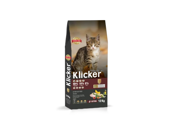 Klicker Yavru Kedi Maması Tavuklu 12 kg ürün görseli 1