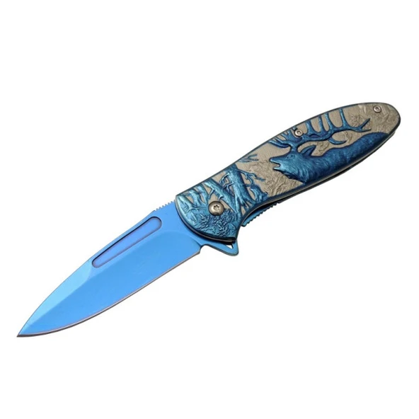 Geyikli Çakı Blue Tek Ürün Kodu: YSTL2956BL 19, 5 CM ürün görseli 1