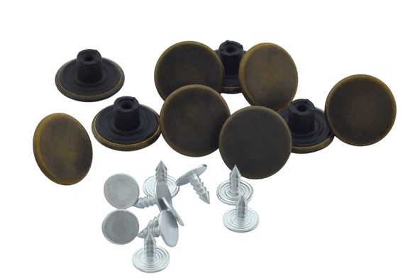 Büyük Boy 10 Adet Kot Pantolon Düğmesi, Jean Düğmesi Düz Antik Sarı (bronz) 17mm ürün görseli 1