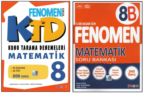 FENOMEN 8. SINIF MATEMATİK KTD+8B MATEMATİK (2 KİTAP) ürün görseli 1
