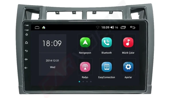 Navismart Multimedya - 4 Çekirdek İşlemci, 4GB RAM, 64GB HAFIZA Toyota Yaris (Kare) (2005-2012) ile uyumlu ürün görseli 1