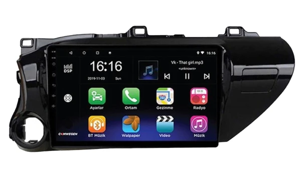 Navismart Multimedya - 4 Çekirdek İşlemci, 4GB RAM, 64GB HAFIZA Toyota Hilux (2015-2020) ile uyumlu ürün görseli 1