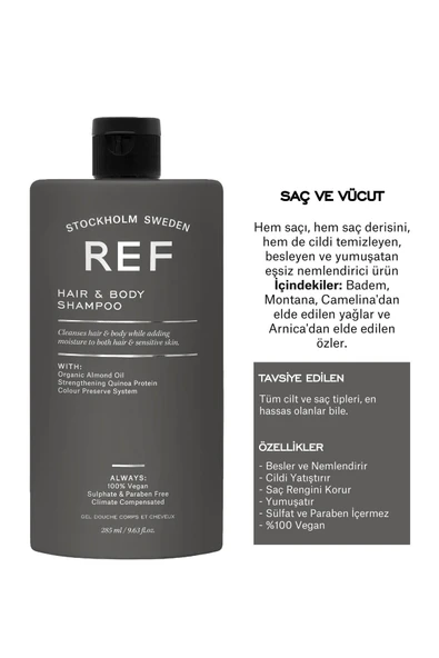 Ref Hair And Body Shampoo 285 ml ürün görseli 1