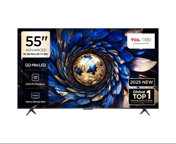 TCL 55Q6CGTV 4K QD-MINI LED 55" 144HZ GOOGLE TV ürün görseli 1